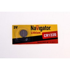 Батарейка литиевая NAVIGATOR CR1220 94778 BL-5