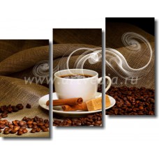 Картина "Чашка кофе (3модуля)