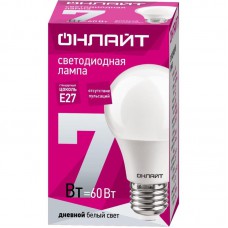 Лампа ОНЛАЙТ ОLL-A60-15-230-6,5K-E27 61151днев бел