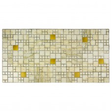 Панель ПВХ мозайка мрамор с золотом 955х480мм/Грейс