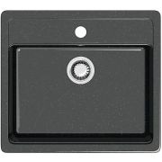 М131 Мойка Джекки Z9Q4 (черн.) глянец 570x505x200 с сифоном GOTA ROCIO