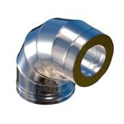 Сэндвич колено 90 нерж,нерж. d 150/230 0,8мм/0,5мм